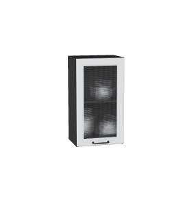 Шкаф верхний с 1-ой остекленной дверцей Ницца, цвет: Blanco