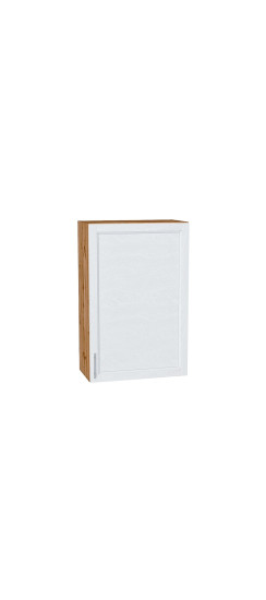 Шкаф верхний с 1-ой дверцей Сканди, цвет: White Softwood | Эко Шпон с уникальным покрытием «Soft-touch» и защитным лаком (Япония)., White Softwood