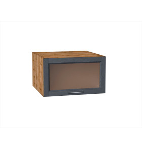 Шкаф верхний горизонтальный остекленный глубокий Сканди, цвет: Graphite Softwood