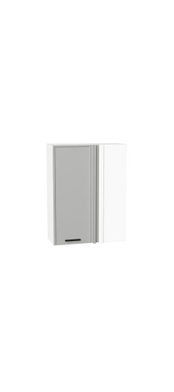 Шкаф верхний прямой угловой Фрейм, цвет: Grey Silk | ПЭТ, Grey Silk