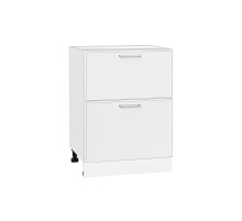Шкаф нижний с 2-мя ящиками Квадро, цвет: Белый