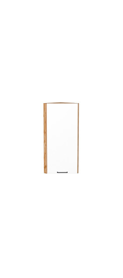 Шкаф верхний торцевой Флэт, цвет: White In 2S | ЛДСП, White In 2S