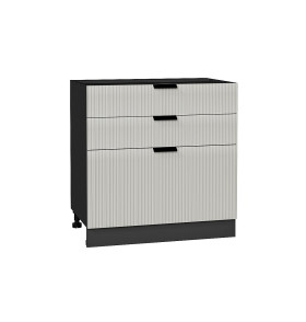 Шкаф нижний с 3-мя ящиками Евро Лайн, цвет: Агат