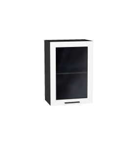 Шкаф верхний с 1-ой остекленной дверцей Глетчер, цвет: Айленд Силк