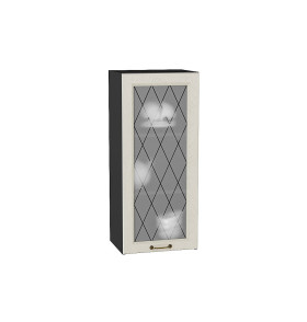 Шкаф верхний с 1-ой остекленной дверцей Ницца, цвет: Дуб крем