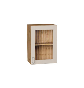 Шкаф верхний с 1-ой остекленной дверцей Лофт, цвет: Cream Silk