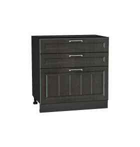 Шкаф нижний с 3-мя ящиками Прага, цвет: Венге премиум