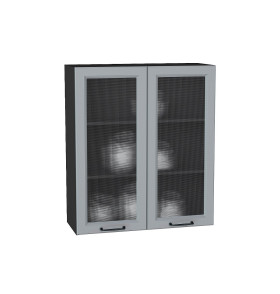 Шкаф верхний с 2-мя остекленными дверцами Ницца, цвет: Magnum