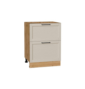Шкаф нижний с 2-мя ящиками Сканди, цвет: Cream Silkwood