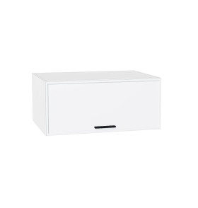 Шкаф верхний горизонтальный глубокий Фрейм, цвет: White Silk