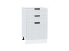Шкаф нижний с 3-мя ящиками Евро Лайн, цвет: Белый
