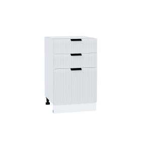 Шкаф нижний с 3-мя ящиками Евро Лайн, цвет: Белый