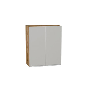 Шкаф верхний с 2-мя дверцами Фьюжн, цвет: Silky Light Grey