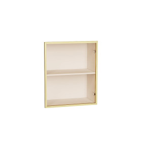 Фасад со стеклом Ф-46 AL в алюминиевой рамке, цвет: Золотой