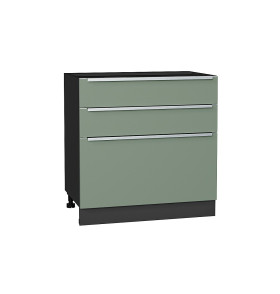 Шкаф нижний с 3-мя ящиками Фьюжн, цвет: Silky Mint