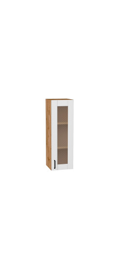 Шкаф верхний с 1-ой остекленной дверцей Лофт, цвет: Super White | Винил — структурный материал с защитным слоем Overlay и мелкозернистой поверхностью (Южная Корея). Отделка осуществляется с использованием PUR-клея необратимой полимеризации., Super White