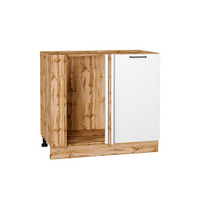 Шкаф нижний угловой Флэт, цвет: White In 2S