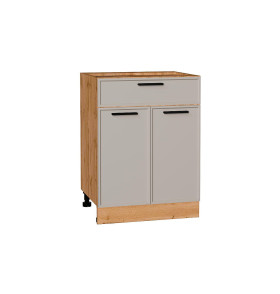 Шкаф нижний с 2-мя дверцами и ящиком Фрейм, цвет: Clay Silk