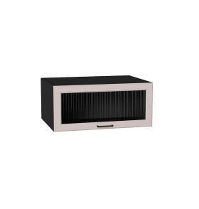 Шкаф верхний горизонтальный остекленный глубокий Барселона, цвет: Кашемир