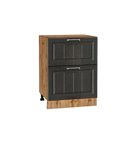 Шкаф нижний с 2-мя ящиками Прага, цвет: Венге премиум