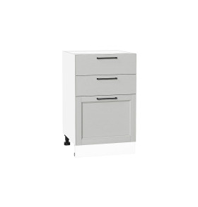 Шкаф нижний с 3-мя ящиками Сканди, цвет: Grey Silkwood