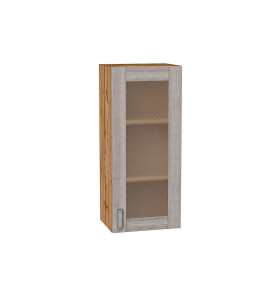 Шкаф верхний с 1-ой остекленной дверцей Лофт, цвет: Cappuccino Veralinga