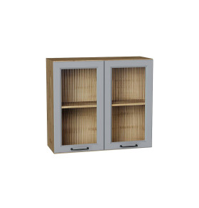 Шкаф верхний с 2-мя остекленными дверцами Ницца, цвет: Magnum