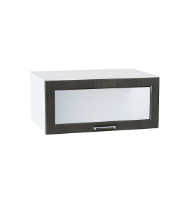 Шкаф верхний горизонтальный остекленный глубокий Прага, цвет: Венге премиум