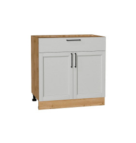 Шкаф нижний с 2-мя дверцами и ящиком Сканди, цвет: Grey Silkwood