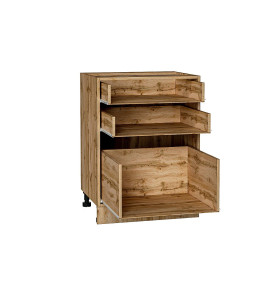 Каркас нижнего шкафа с 3-мя ящиками Н 603, цвет: Дуб Вотан