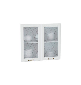 Комплект фасадов Ницца со стеклом для каркаса Ф-55 В800, цвет: Белый