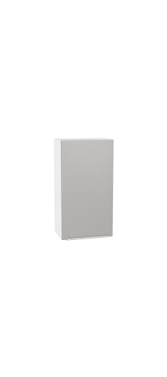 Шкаф верхний с 1-ой дверцей Фьюжн, цвет: Silky Light Grey | ПЭТ, Silky Light Grey