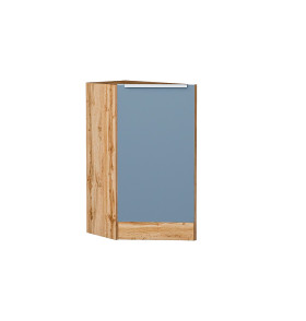 Шкаф нижний торцевой Фьюжн, цвет: Silky Blue