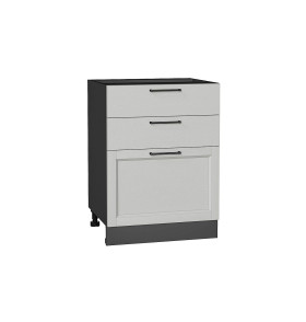 Шкаф нижний с 3-мя ящиками Сканди, цвет: Grey Silkwood