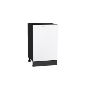 Шкаф нижний с 1-ой дверцей Валерия-М, цвет: Белый глянец