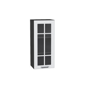 Шкаф верхний с 1-ой остекленной дверцей Прага, цвет: Белое дерево