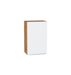 Шкаф верхний с 1-ой дверцей Фьюжн, цвет: Silky White
