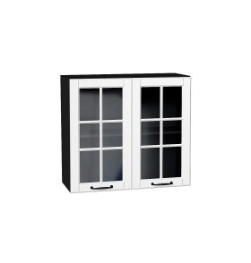 Шкаф верхний с 2-мя остекленными дверцами Дублин, цвет: Special White