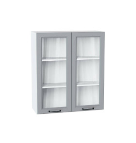 Шкаф верхний с 2-мя остекленными дверцами Ницца, цвет: Magnum