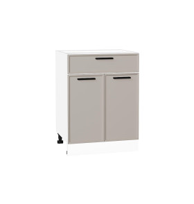 Шкаф нижний с 2-мя дверцами и ящиком Фрейм, цвет: Clay Silk