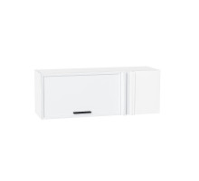 Шкаф верхний прямой угловой горизонтальный Фрейм, цвет: White Silk