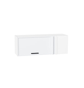 Шкаф верхний прямой угловой горизонтальный Фрейм, цвет: White Silk