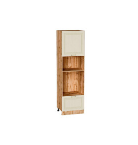 Шкаф пенал с 1-ой дверцей и ящиком под технику Ницца, цвет: Дуб крем