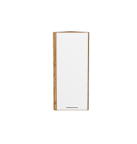 Шкаф верхний торцевой Валерия-М, цвет: Белый металлик