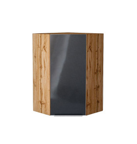 Шкаф верхний угловой Фьюжн, цвет: Anthracite
