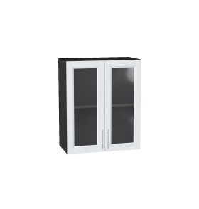 Шкаф верхний с 2-мя остекленными дверцами Сканди, цвет: White Softwood