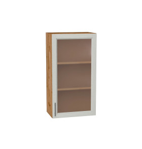 Шкаф верхний с 1-ой остекленной дверцей Сканди, цвет: Cappuccino Softwood
