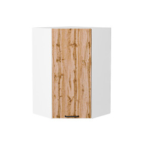 Шкаф верхний угловой Флэт, цвет: Wotan Oak 2S