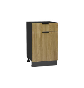 Шкаф нижний с 1-ой дверцей и ящиком Евро Лайн, цвет: Дуб песочный