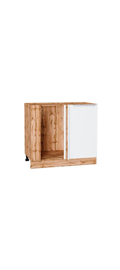 Шкаф нижний угловой Фьюжн, цвет: Silky White | ПЭТ, Silky White